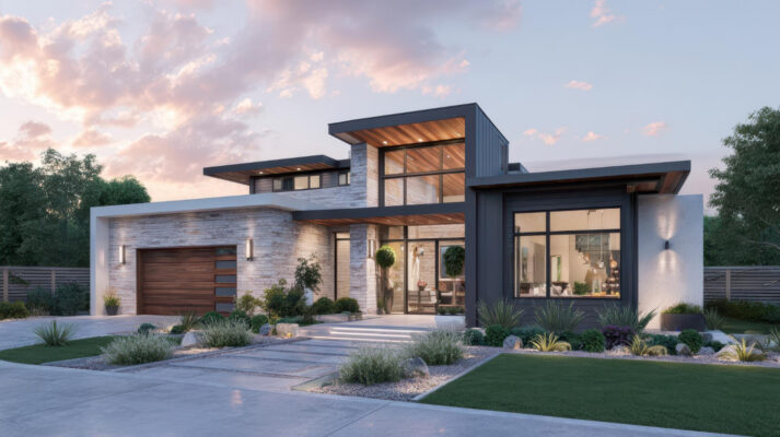 Luxury Contemporary Home at Sunset